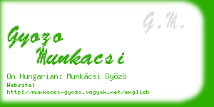 gyozo munkacsi business card